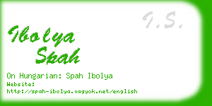 ibolya spah business card